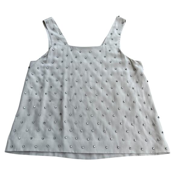 Chloe 100% Silk Rhinestone Sleeveless Top Sz 40 - Picture 6 of 7